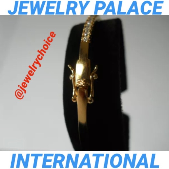 🆕14K Gold Filled Eleganti Tennis Cubic Zirconia Bangle. - Picture 2 of 12